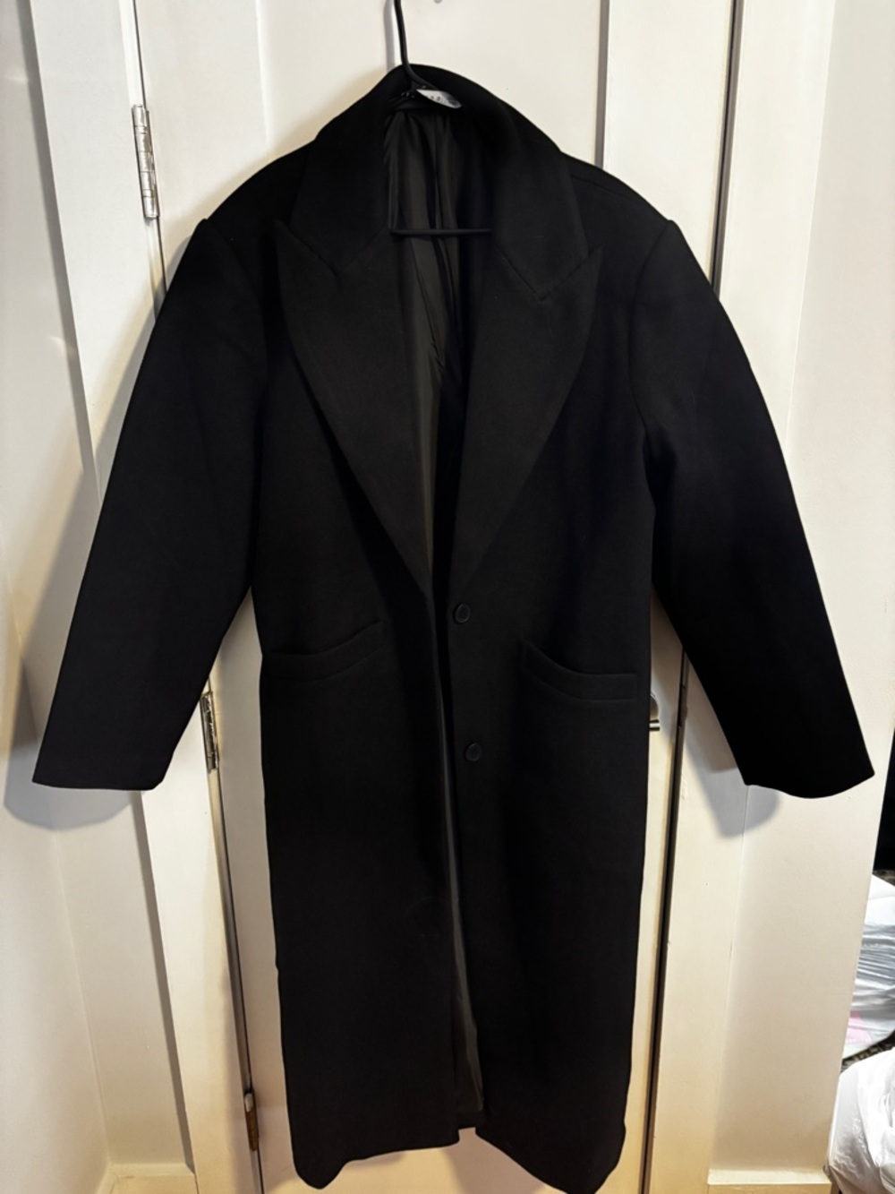 Lioness Black Long Trench Coat